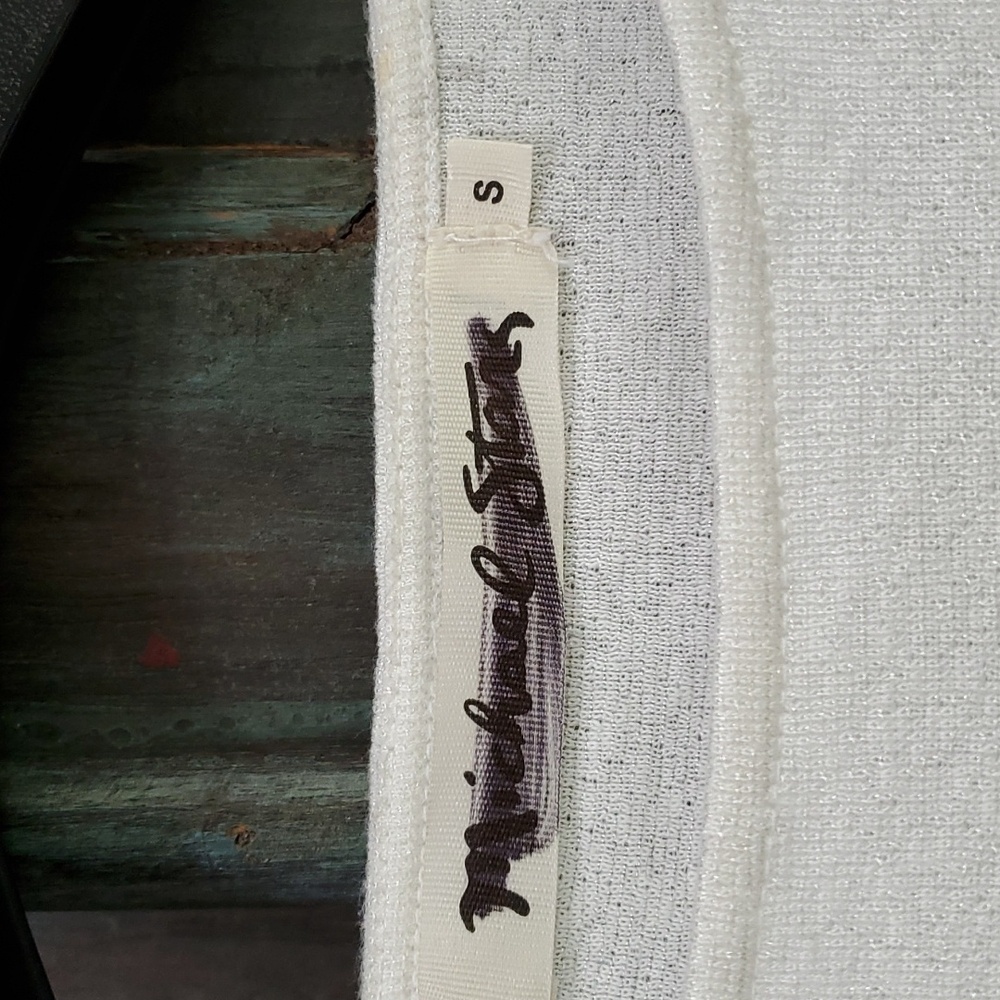 Michael Stars Ruched Bodycon Midi Dress in White, Size Small, NWOT - Picture 5 of 9